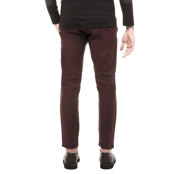 PANTALON SLIM BORDO